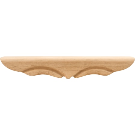 Hardware Resources 11-3/8" Wx1-3/4"Dx1-11/16"H Oak Middle Rounded Pedestal Foot PFM1-OK